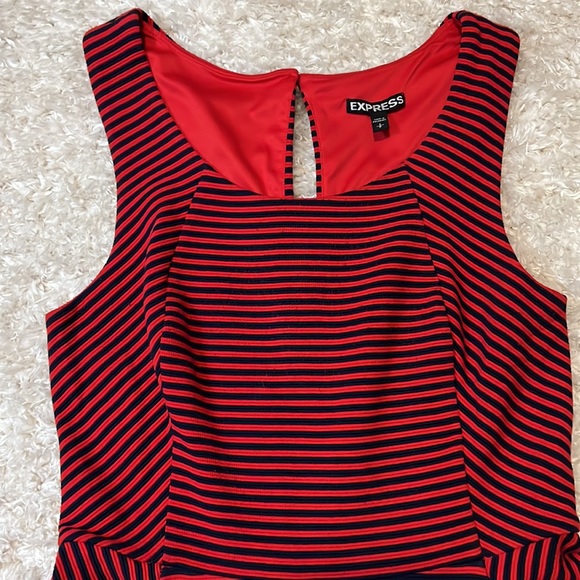 Express Red & Blue Dress Small - Picture 2 of 4